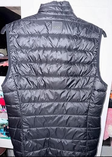 материал на чехол: Мужская стеганая куртка BOSS - Цвет: темно‑серый/черный с контрастной — 5