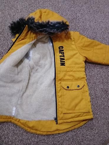 восьмиклинка кепка: Детская зимняя парка «CAPTAIN» (горчично‑жёлтая) - Тёплая — 2