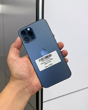 iphone 8 pro: IPhone 12 Pro Max, Б/у, 128 ГБ, Pacific Blue, Защитное стекло, Чехол, В рассрочку, 77 % — 1