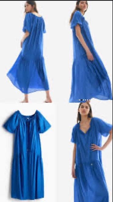 Повседневное платье, Лето, Длинная модель, Оверсайз, M, L, XL