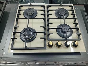 Для кафе, ресторанов: Встраиваемая газовая варочная панель, 4 конфорки. Стеклянная — 1