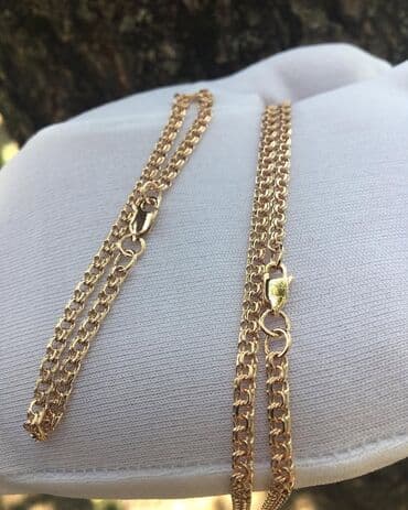 продаю золотую цепочку: Золото комплект 585 проба Ручная работа Цепь и браслет Плетение — 4