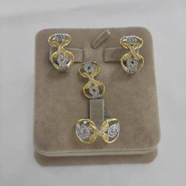 украшение шампанского для свадьбы: Италия Эксклюзив Серебро покрыто желтое золото пробы 925 Камни фианиты — 2