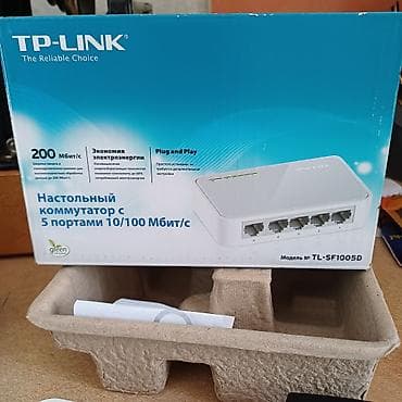 Модемы и сетевое оборудование: TP-Link TL-SF1005D — настольный неуправляемый коммутатор на 5 портов — 1