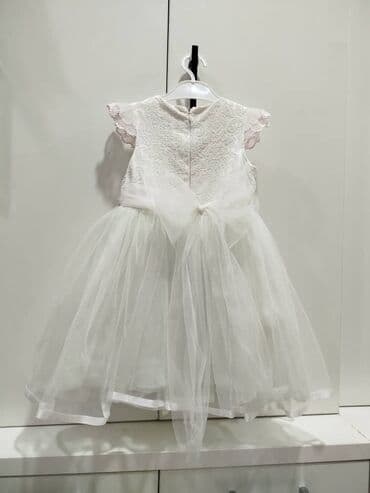 детское белое платье: Детское платье, цвет - Белый, Б/у — 5