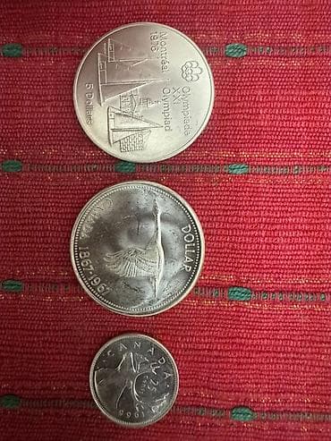 серебрянная монета: Состояние монет без хождения . З серебряных монет королева — 1