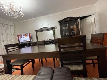 стол большой для дома: Стол и стул для зала, Б/у, Самовывоз, цвет - Коричневый — 3