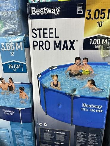 сачок: Каркасные бассейны Bestway Steel Pro Max - Формы и размеры (указаны — 3