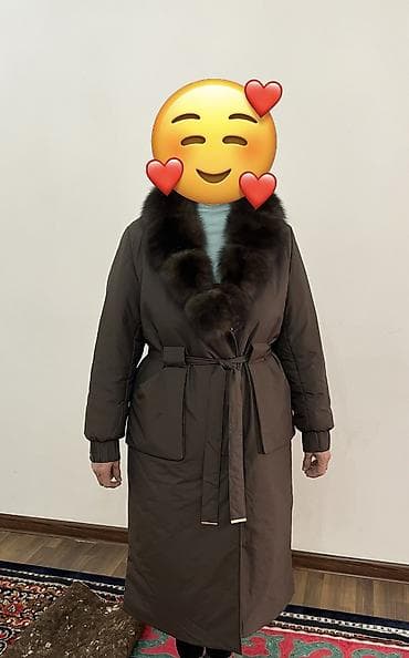 шуба италия: Пальто, Классика, Осень-весна, Ангора, Длинная модель, Двубортная модель, 2XL — 8