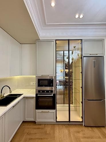 авангарт сити: 3 комнаты, 103 м², Асанбай мкр Элитка, 5 этаж, Дизайнерский ремонт — 4