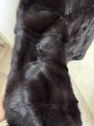 бордовое вечернее платье в пол: Норковая шуба, цвет темный шоколад. - Натуральный мех норки с густым — 3