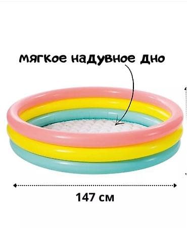 эльза: Детский Бассейн с надувными дном Размер 1.47м*33см Для детей от 2х до — 3