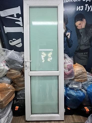Пластиковая дверь, Новый, Со стеклом, Кыргызстанская