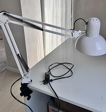 study lamp: Настольная лампа с прищепкой/струбциной и длинным рычажным — 2