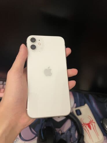 IPhone 11, Б/у, 128 ГБ, Белый, Чехол, 73 % at lalafo.kg IPhone 11, Б/у, 128 ГБ, Белый, Чехол, 73 %