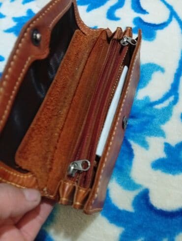 кожаный кошелек мужской цена: Кошелек, Натуральная кожа, Б/у — 3