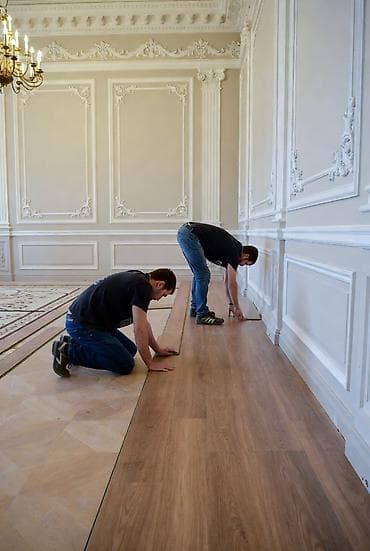 Маляр иштери: Профессиональная укладка ламината и плинтуса. - Монтаж ламината — 2