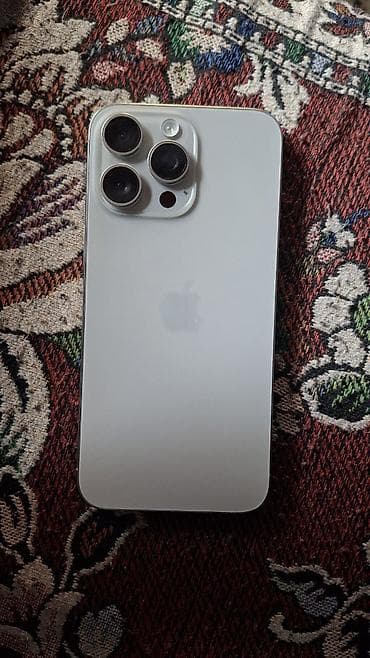 кудер: IPhone 15 Pro Max, 256 ГБ, Natural Titanium, Зарядное устройство, Коробка, 87 % — 1