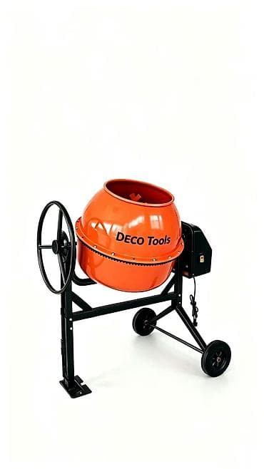 Бетоносмеситель DECO Tools, электрический - Объем барабана at lalafo.kg Бетоносмеситель DECO Tools, электрический - Объем барабана