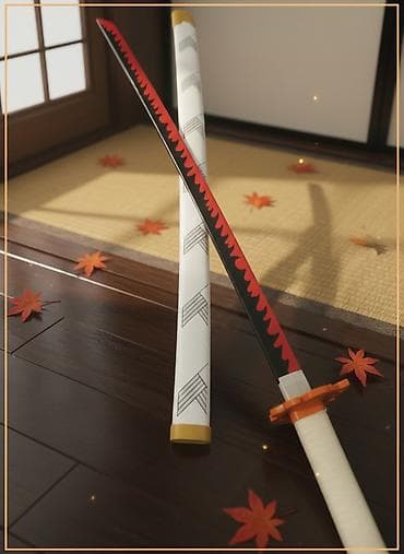 Деревянная катана Кёджуро Ренгоку (Клинок рассекающий демонов) ​