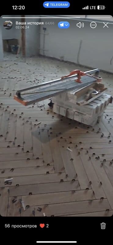 терезе орнотуу: Укладка крупноформатного керамогранита/керамогранитных плит - — 10