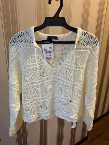 Киреге берилүүчү кийимдер: Лонгслив, түсү - Саргыч боз, Туркия, Стандарт — 1