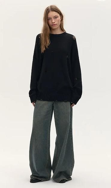 рваные: Кофта, Оверсайз, Удлиненная модель, L — 2