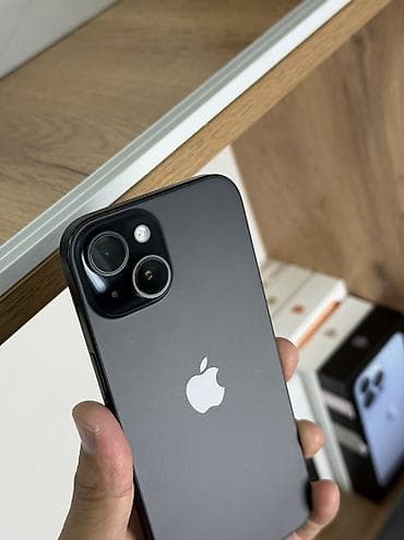 mi store: IPhone 15, Б/у, 256 ГБ, Черный, Защитное стекло, Чехол, 90 % — 3