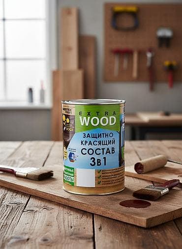 Защитно-красящий состав 3 в 1 Extra Wood предназначен для защиты