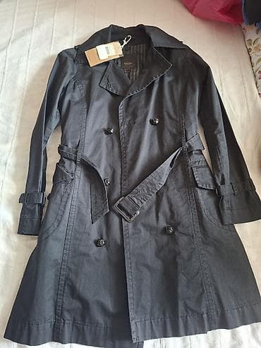 pull beer: Плащ-тренч женский Salsa - Цвет: черный - Классический двубортный — 1