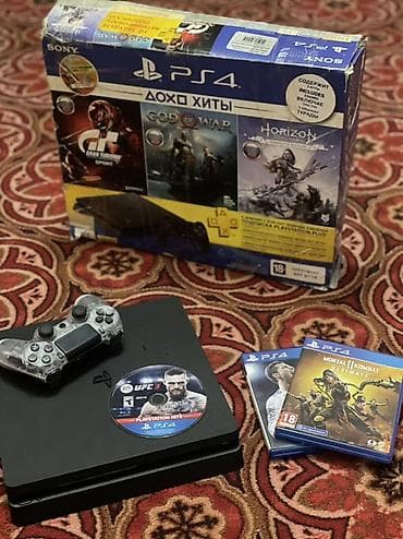 VR көз айнек: PlayStation 4 Slim (PS4) — комплект “Хиты PlayStation” •FIFA 2018 • — 1