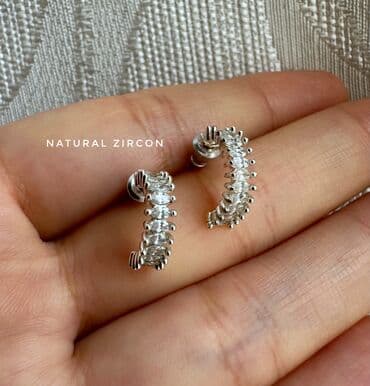 где можно купить обручальные кольца недорого: Серьги, Женские, Вставка: Циркон, Б/у — 2