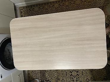 Столдор: Кухонный стол из ЛДСП в цвете светлый дуб/бук. 4 табуретки - Форма — 3