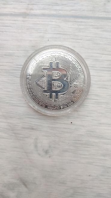 Искусство и коллекционирование: Памятная сувенирная монета Bitcoin (BTC) - Материал: металл с — 2