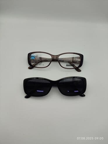 очки для зрения с магнитными накладками: Для зрения очки очки, Женские, Цвет оправы: Черный, Новый — 7