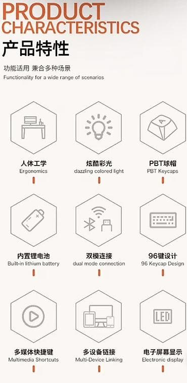 logitech pro: Клавиатура, Free Wolf, Мембранная, Bluetooth подключение — 3