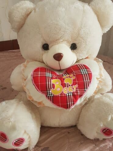 мишка для поздравления с днем рождения: МЯГКАЯ игрушка Мишка . Качество супер! Цена -1000 сом Цвет молочно- — 5
