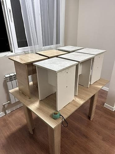 Ремонт и строительство: Кухонный гарнитур Стол + 6 стульев — 5 000 сом Продам обеденный стол — 1