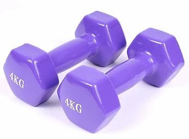 Тренажеры: Пара гантелей 4 кг - Тип: разборные не требуются, цельнолитые - — 1