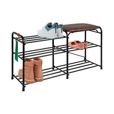 foldable table: ПОДСТАВКА ДЛЯ ОБУВИ 3-Х ПОЛОЧНАЯ 80 С СИДЕНЬЕМ производства Россия — 1