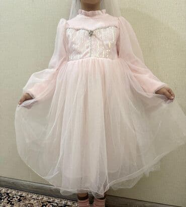 школьные формы для девочек: Детское платье, цвет - Розовый, Новый — 2
