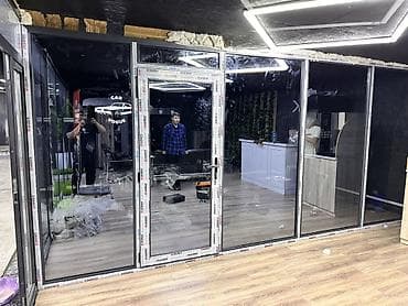 продам пленку для теплиц: Алюминиевая витражная перегородка с дверью алюминий окна двери на — 4