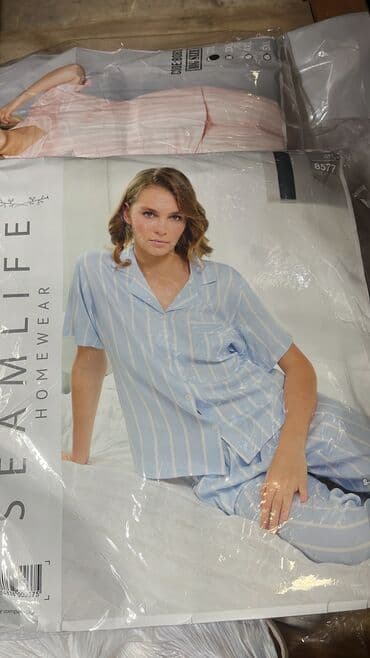 белая ночная сорочка: Пижама, Сатин, Турция, Все размеры — 5