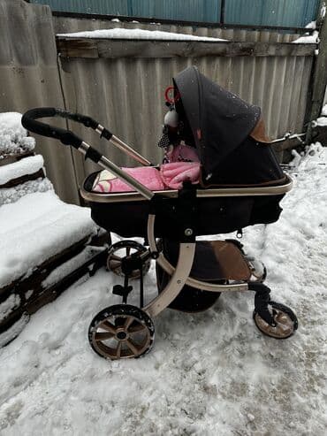 Коляска, цвет - Черный, Б/у