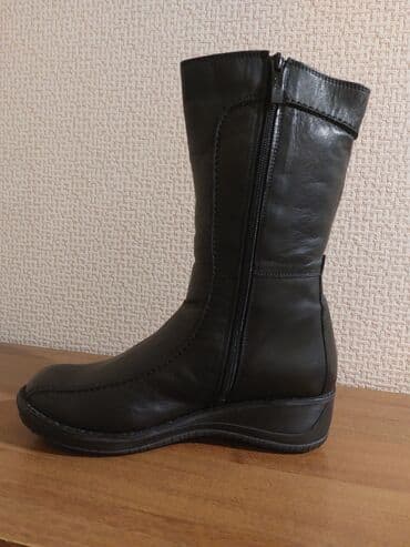 сапоги зимние женские натуральная кожа натуральный мех распродажа: Зимние женские сапоги отличного качества! Материал - натуральная кожа — 2