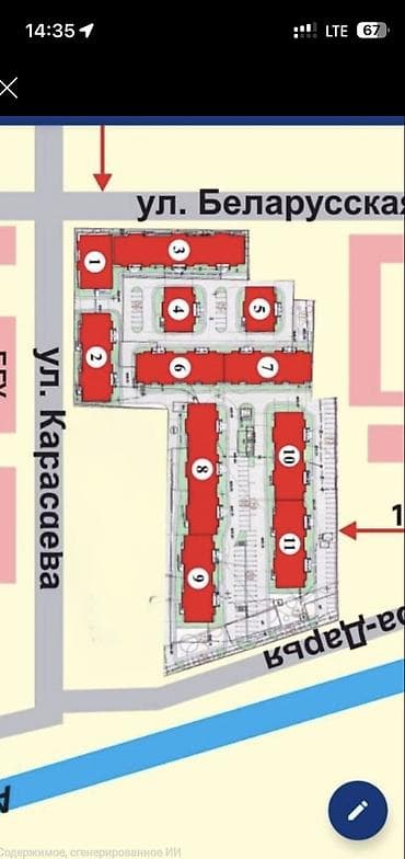 Батирлер: 1 бөлмө, 48 м², Технопарк 108-серия, 6 кабат, ПСО (өз алдынча бүтүрүү) — 10