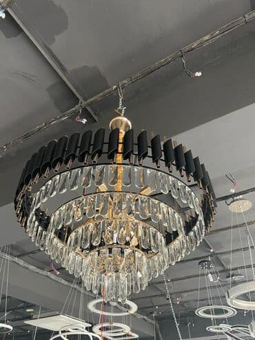 коронки алмазные: Хрустальные подвесные люстры с LED-подсветкой - Эффектные — 8