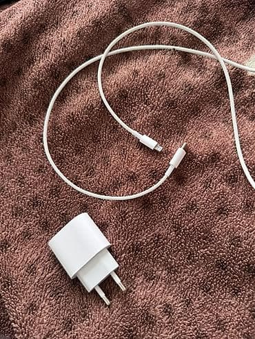 Сетевое зарядное устройство + кабель - Цвет: белый Состояние хорошее