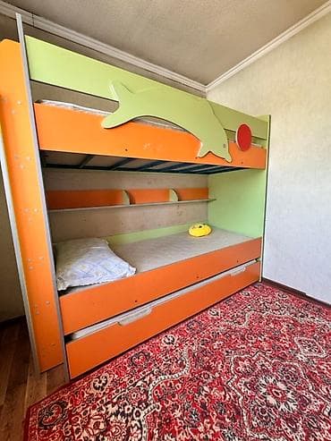 двухъярусный кровать: Двухъярусная кровать, Б/у, С выкатной системой — 5