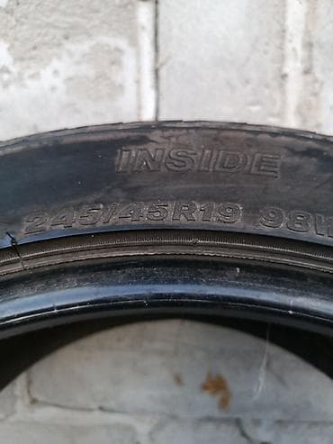 19: Шины 245 / 45 / R 19, Лето, Б/у, 1 шт, Легковые, Япония, Bridgestone — 2